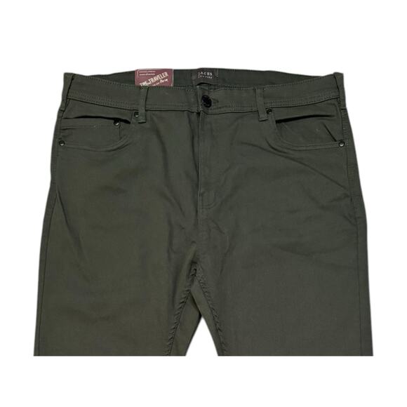 Jachs NEW Traveler Straight Fit Pants 38 X 32 Olive Green Straight Leg - Picture 2 of 8